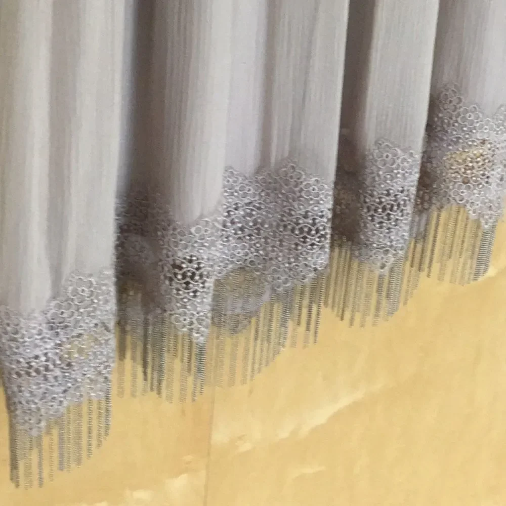 ELIE Demetria Metallic Fringe Accented Rou… - Picture 5 of 9